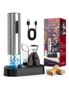 Abridor de Vino Eléctrico Crenova 6 en 1 Recargable