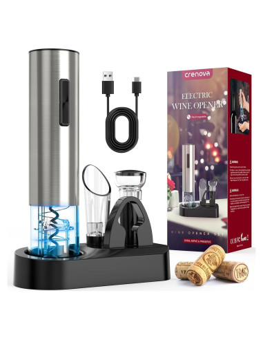 Abridor de Vino Eléctrico Crenova 6 en 1 Recargable