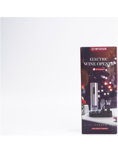 Abridor de Vino Eléctrico Crenova 6 en 1 Recargable