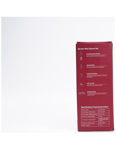 Abridor de Vino Eléctrico Crenova 6 en 1 Recargable