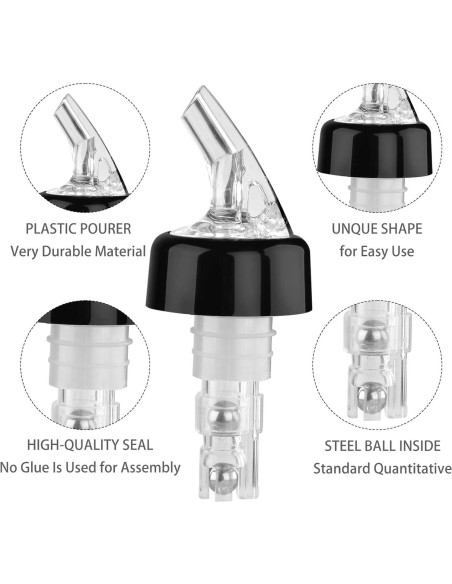 Vertedores Automáticos de Licor STNRST-IN, 8 Pcs, 30 Ml