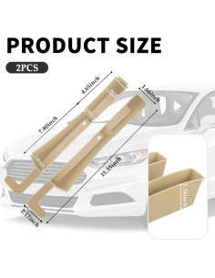 Organizador de Espacio entre Asientos Stacool 2PCS TPE Beige 2