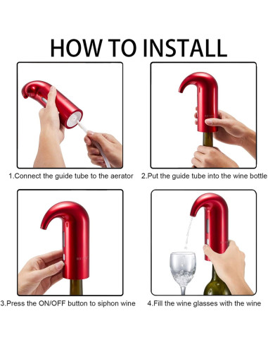 Aerador de Vino Eléctrico RICANK con Funda Dura - Portátil