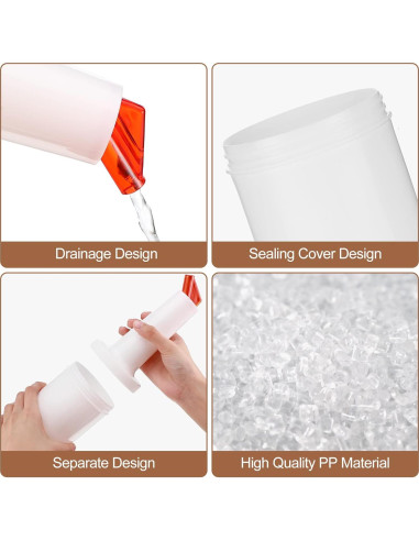 4 Botellas de Vierte Sieral 1L con Vertedores Acero Inoxidable