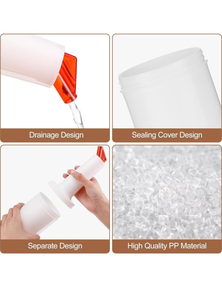 4 Botellas de Vierte Sieral 1L con Vertedores Acero Inoxidable