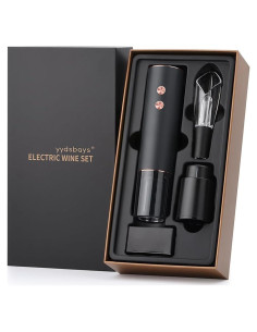 Abrebotellas de Vino Eléctrico YYDSBAYS Oro Recargable Set 4 en 1