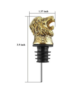 Aerador de Vino WANLIAN Cabeza de León Dorado - Aleación de Zinc 2