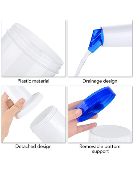 Ruisita 6 Botellas de Plástico para Verter con Vertedores Inoxidable