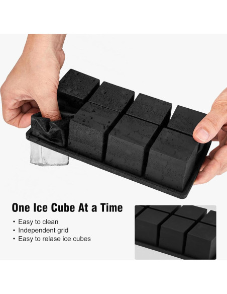 Bandeja de Hielo de Silicona Samuelworld 2-Pack 8 Cavidades