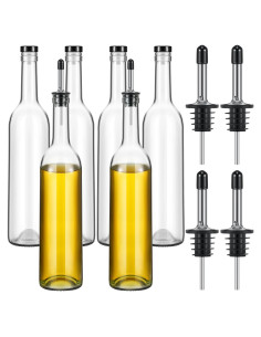 Baderke 6 Botellas de Vidrio 739ml con Vertedor y Tapas