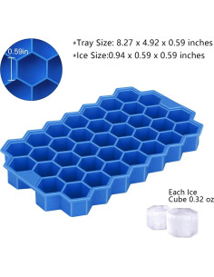 Bandejas de Hielo de Silicona Starfa Lab - 2 Piezas 37 Rejillas 2
