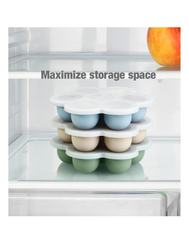 Bandeja de Congelador PandaEar 3 Pack Silicona para Bebés