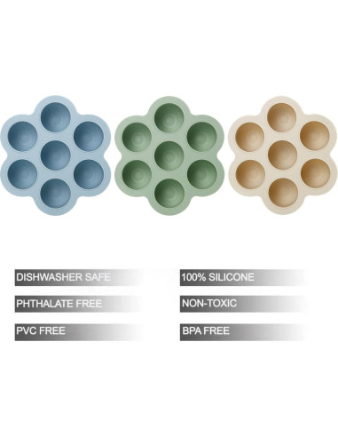 Bandeja de Congelador PandaEar 3 Pack Silicona para Bebés