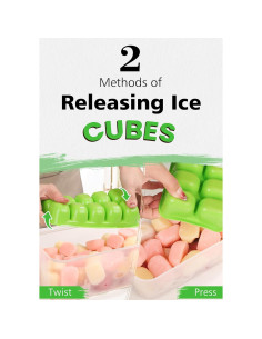 Bandeja de Hielo DOQAUS con Tapa y Contenedor - 4 Piezas 2