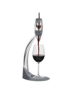 Aerificador de Vino Tinto Vinturi Deluxe con Torre Gris