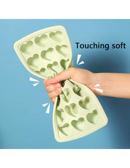 Bandeja de Hielo Corazón Fuukou - Silicona 21 Huecos