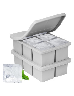 Bandeja de Hielo de Silicona wxhaoa 2 Piezas 5 cm Cuadrada