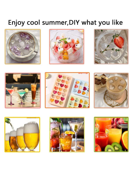 Bandeja de Hielo Corazón Fuukou - Silicona 21 Huecos