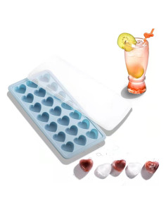 Bandeja de Hielo Corazón TFQXA1Z 21 Huecos Silicona Azul