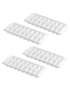 Bandejas de Hielo Kitch Blancas - 4 Paquetes de 16 Cubos