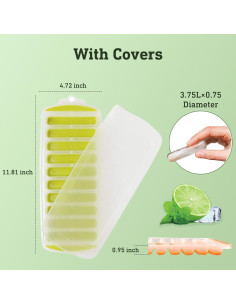 Bandeja de Hielo de Silicona Lily's Home - 3 Piezas 30 Cubos 2