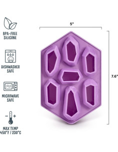 Bandeja de Hielo Silicona Morada Genuine Fred 19.3x12.7cm 2