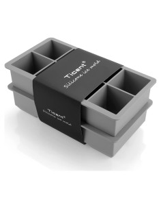 Bandeja de Hielo Grande Ticent - Molde Silicona 8 Cavidades