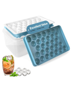 Juego de bandejas de hielo Veiderui 2 piezas azul lago sin BPA