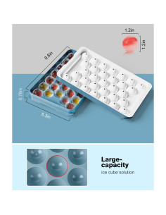Juego de bandejas de hielo Veiderui 2 piezas azul lago sin BPA 2