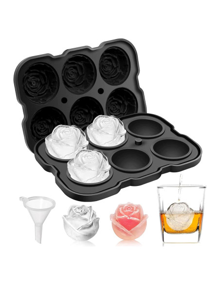 Bandeja de Hielo en Forma de Rosa Mikiwon - 6 Cavidades 5.08 cm