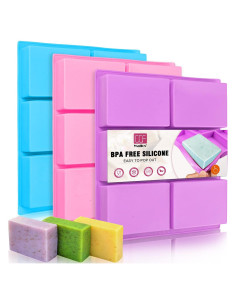 Conjunto de Moldes de Silicona Walfos 3 Piezas Rectangulares