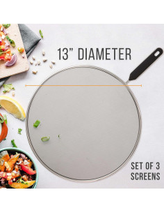 Juego de 3 pantallas antisalpicaduras U.S. Kitchen 33 cm 2