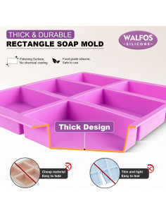 Conjunto de Moldes de Silicona Walfos 3 Piezas Rectangulares 2