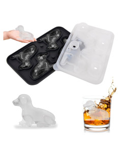 Molde de Hielo para Perros - Silicona Reutilizable 4 Huecos