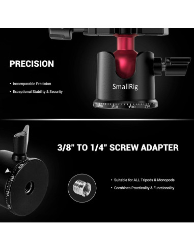 Cabezal de bola mini SmallRig BUT2665 360 para cámara