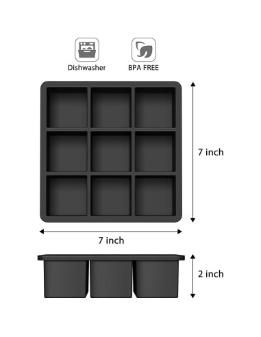 Combo de bandeja de hielo Wanderworld, 9 cubos y 9 esferas de 5 cm