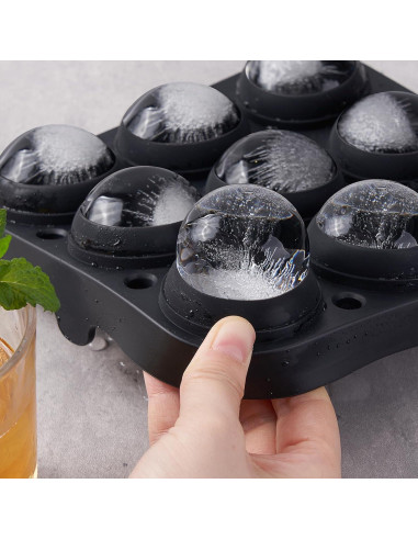 Combo de bandeja de hielo Wanderworld, 9 cubos y 9 esferas de 5 cm