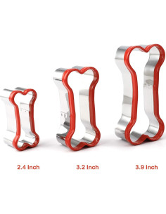 Juego de Cortadores de Galletas para Perros COOKIEQUE 3 Piezas 2