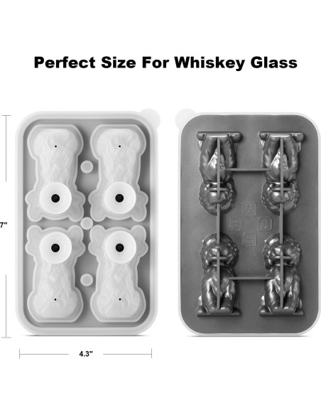 Molde de Hielo Nax Caki Vaca de las Tierras Altas 3D Grande