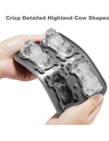 Molde de Hielo Nax Caki Vaca de las Tierras Altas 3D Grande