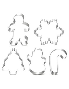 Juego de Cortadores de Galletas de Navidad SOSOHOME - 5 Piezas
