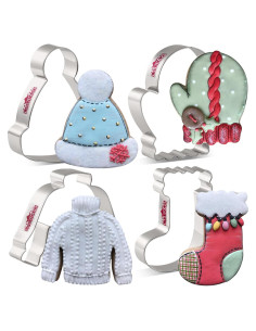 Cortadores de Galletas de Navidad LILIAO - 4 Piezas Acero Inoxidable