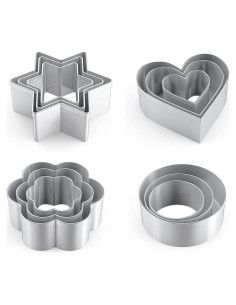 Juego de Cortadores de Galletas MIUTME Acero Inoxidable 12 Piezas