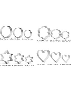 Juego de Cortadores de Galletas MIUTME Acero Inoxidable 12 Piezas 2