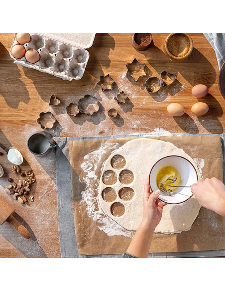 Juego de Cortadores de Galletas MIUTME Acero Inoxidable 12 Piezas