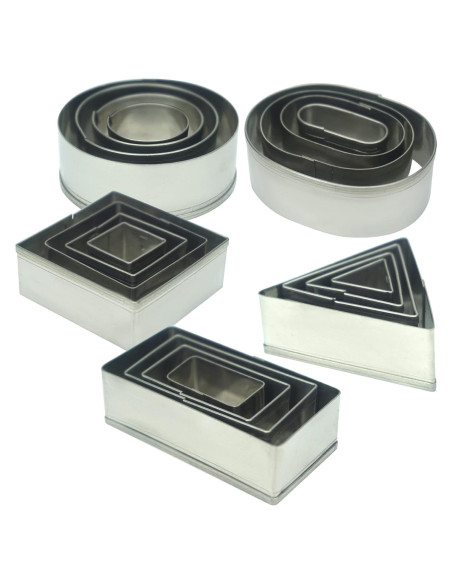 Juego de Cortadores de Galletas Geométricos 20 Pcs 2WDECOR