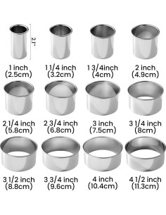 Juego de Cortadores de Galletas Vinland 12 Piezas Acero Inoxidable 2