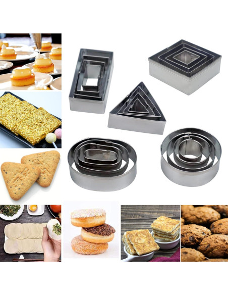 Juego de Cortadores de Galletas Geométricos 20 Pcs 2WDECOR