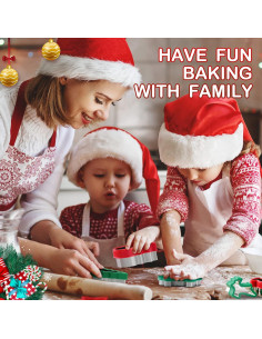 Juego de Cortadores de Galletas de Navidad Toekt - 8 Piezas 2