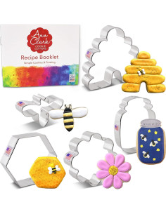 Juego de Cortadores de Galletas Ann Clark 5 Piezas Temática Abeja 2